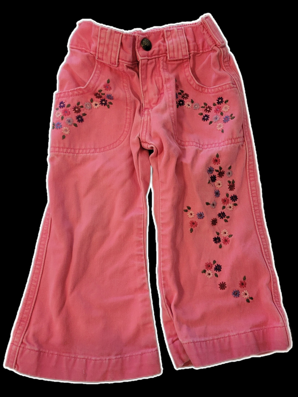 OshKosh B'gosh Pink Floral Embroidered Girls' Jogger Pants